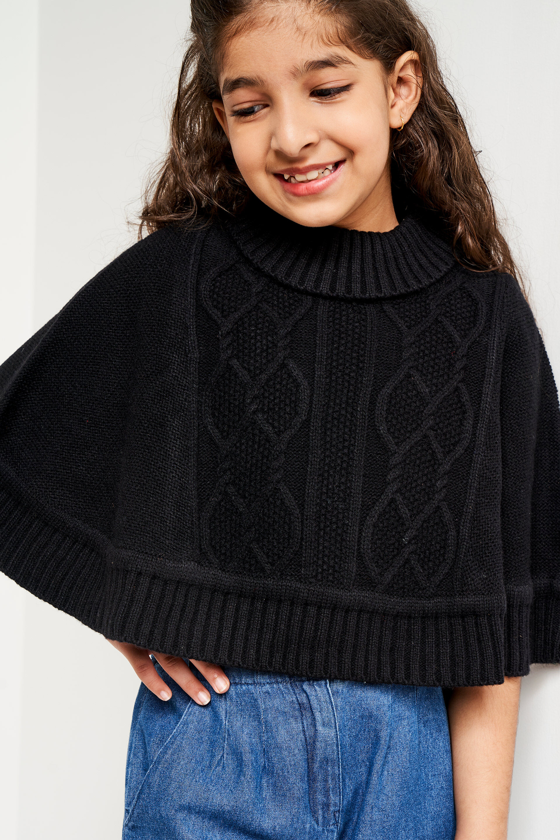 Black Solid Straight Shrug, Black, image 3